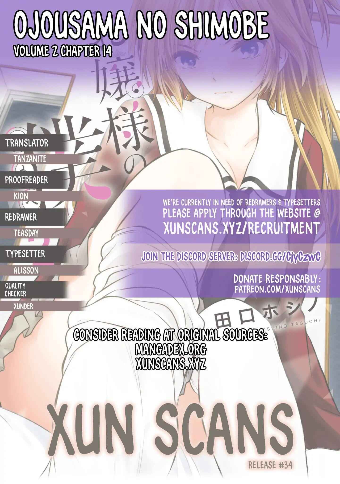 Ojousama No Shimobe Chapter 14 1